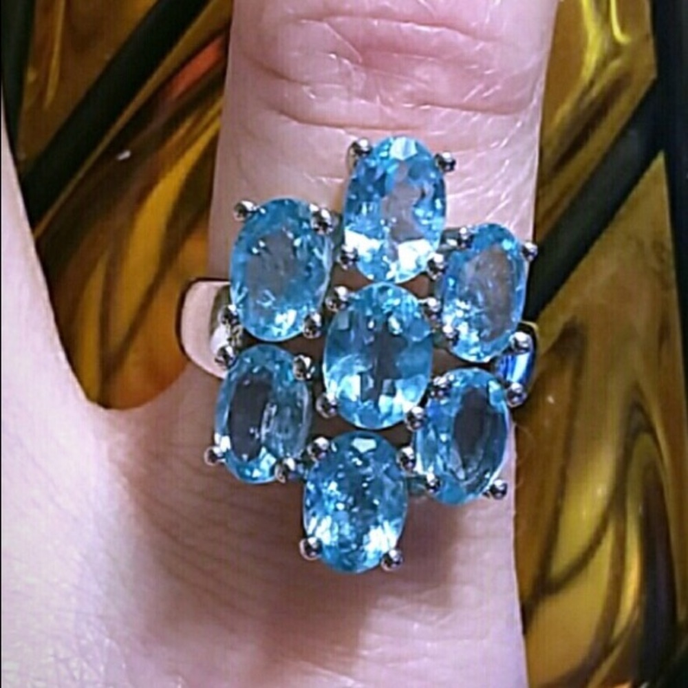 Blue gemstone ring